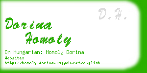 dorina homoly business card